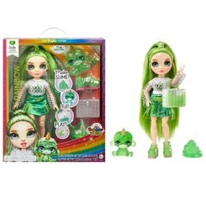 Rainbow High Jade (Green) with Slime Kit & Pet, 11” Shimmer Doll